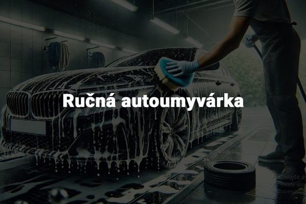 Ručná autoumyvárka po servise motorového vozidla.